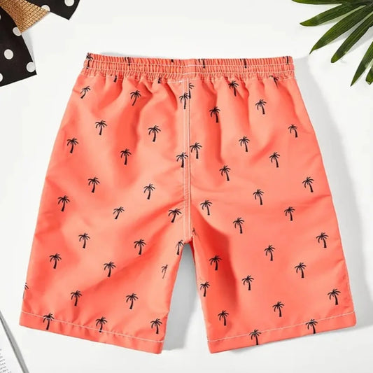 Szorty kąpielowe dla chłopca w palmy z kieszeniami Szorty kąpielowe dla chłopca w palmy z kieszeniami