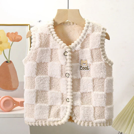 Polarowy bezrękawnik dziewczęcy Polarowy bezrękawnik dziewczęcy