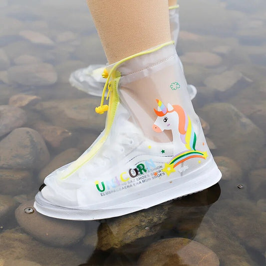 Ochraniacze na buty zasuwane ze wzorkiem Ochraniacze na buty zasuwane ze wzorkiem Biały Jednorożec