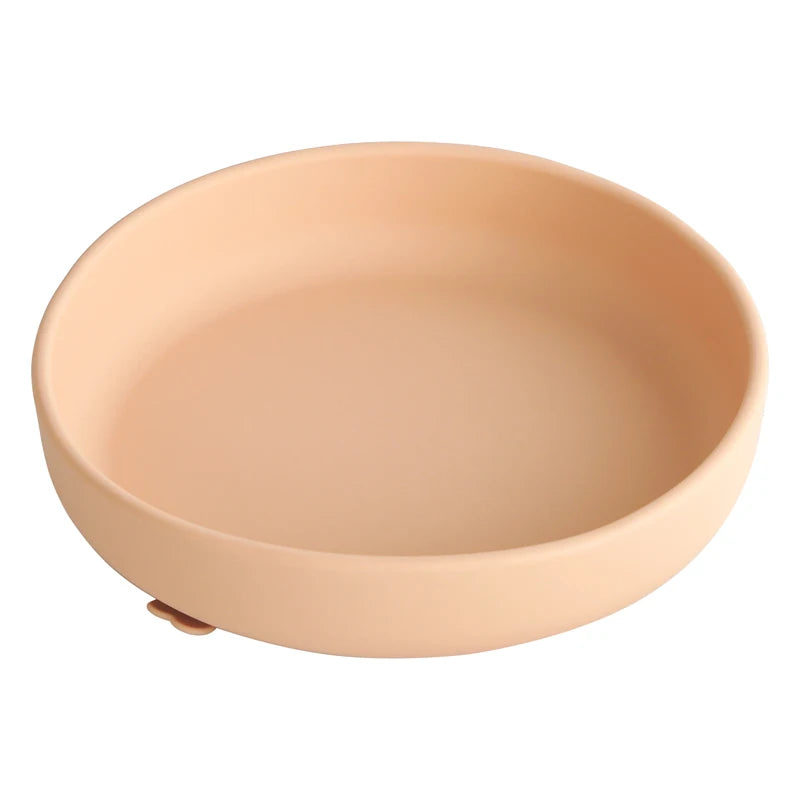 Silikonowy talerzyk z przyssawką Silikonowy talerzyk z przyssawką Beżowy 17x17cm