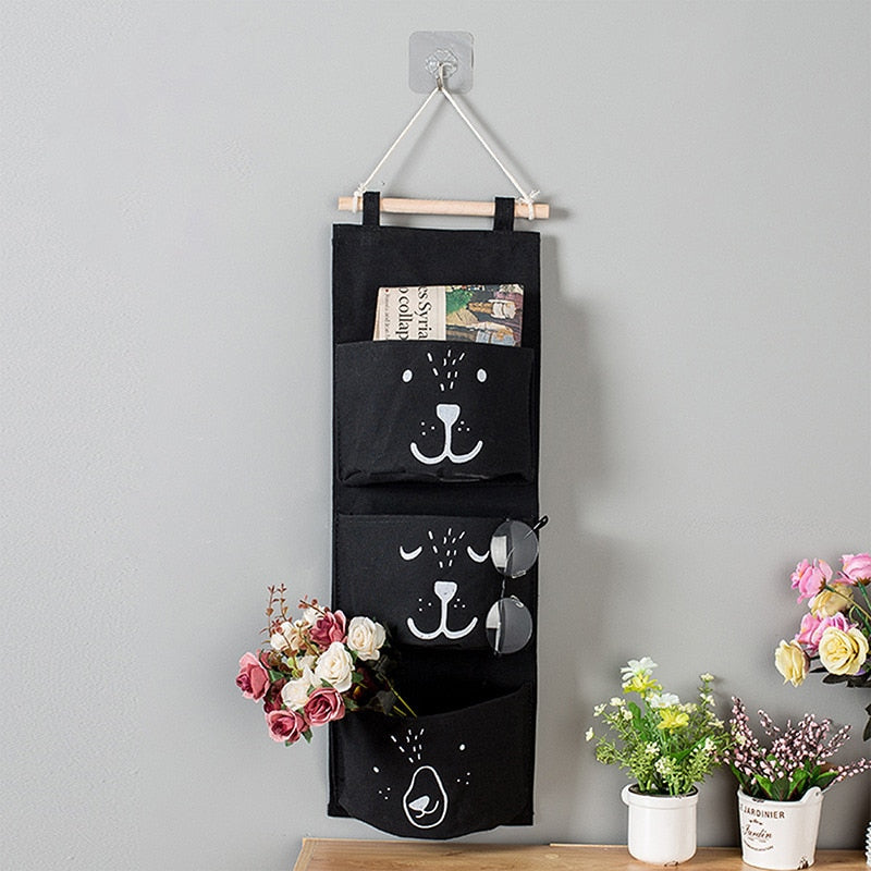 Wiszący organizator do przechowywania z kieszonkami Wiszący organizator do przechowywania z kieszonkami Czarny