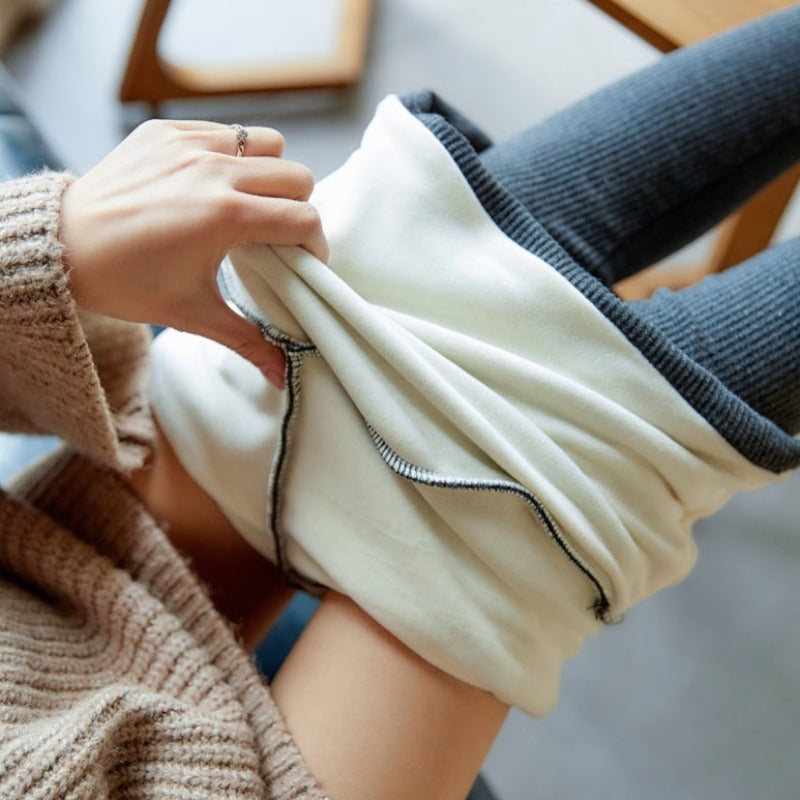 Legginsy ciążowe z wysokim stanem z wiązaniem w pasie