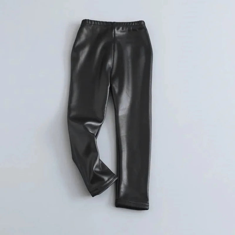 Legginsy dziewczęce woskowane z ociepleniem - Miziu.pl