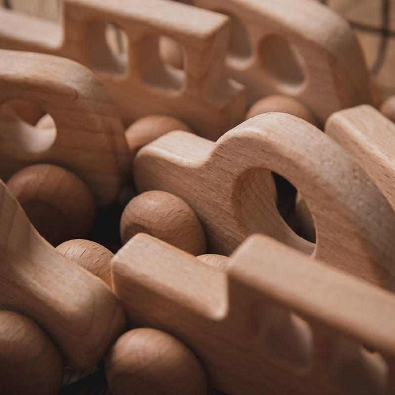 Zabawka Montessori drewniana pojazdy