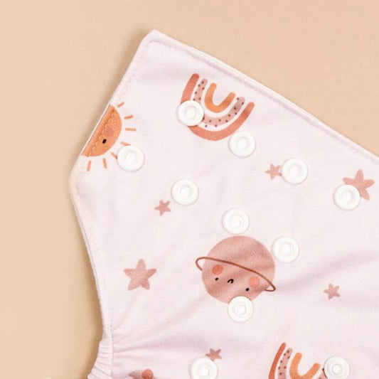 Pieluszka wielorazowa w jasne wzory zestaw 3 sztuk Pieluszka wielorazowa w jasne wzory zestaw 3 sztuk