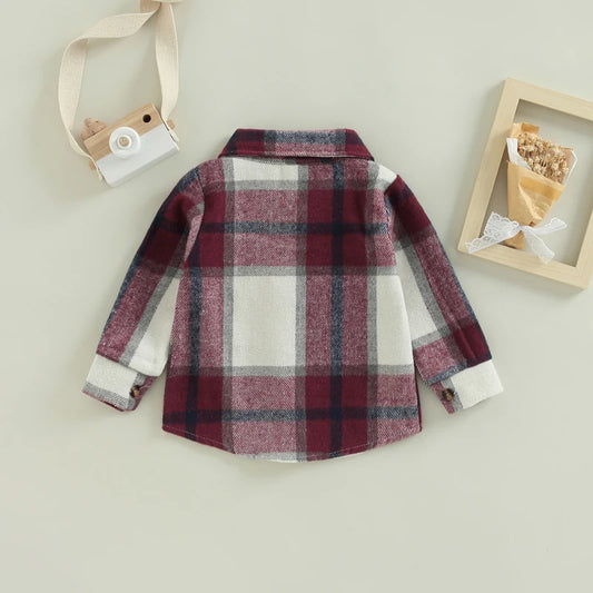 Koszula dziewczęca grubsza flanelowa w kratę Koszula dziewczęca grubsza flanelowa w kratę