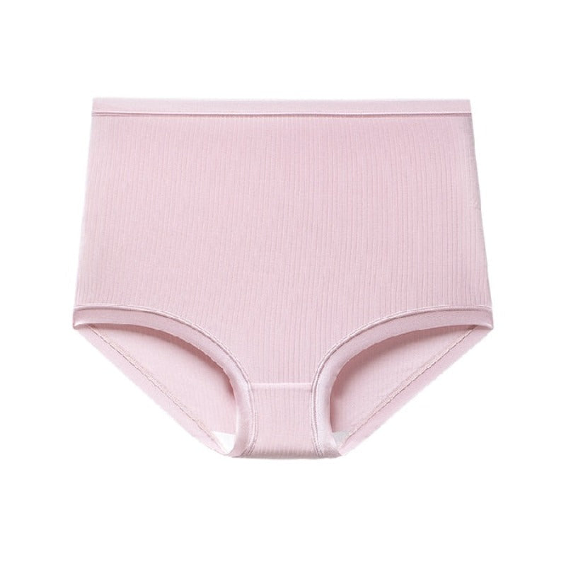 Majtki ciążowe elastyczne prążkowany materiał Różowy