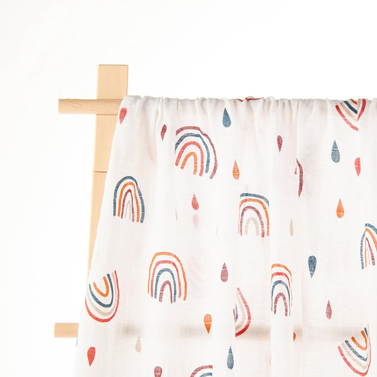 Kocyk muślinowy we wzory 110cm x 120cm Kocyk muślinowy we wzory 110cm x 120cm