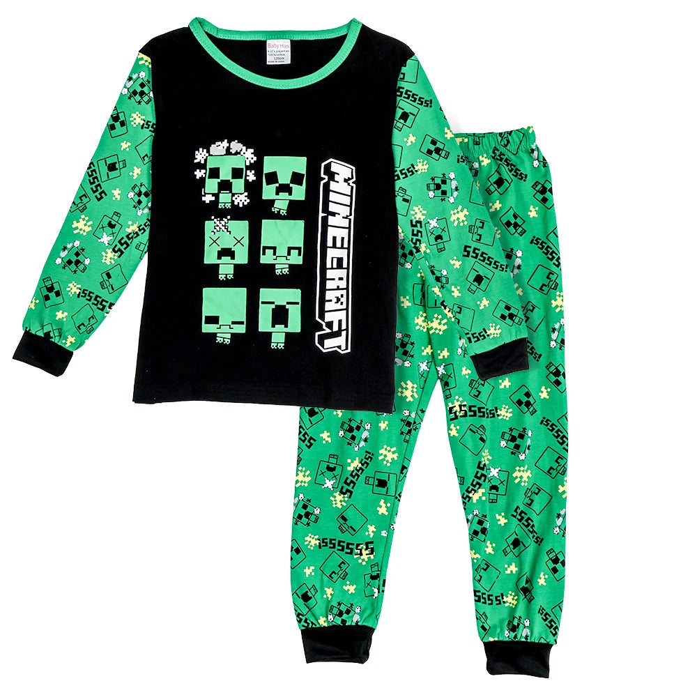 Chłopięca Piżama Minecraft Creeper Zielony
