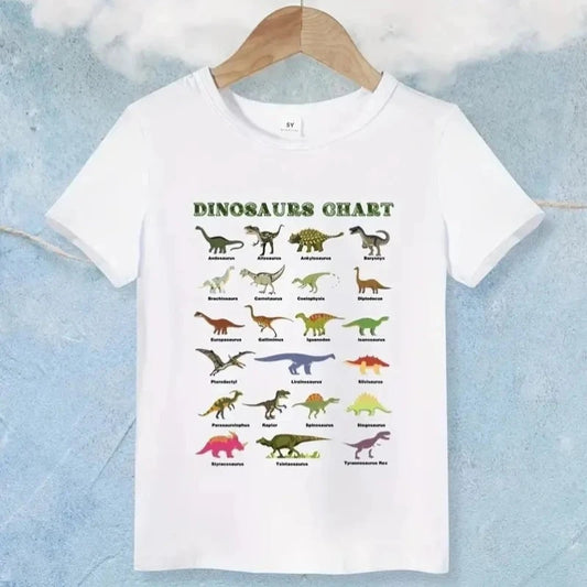 Koszulka chłopięca z krótkim rękawem i dinozaurami Koszulka chłopięca z krótkim rękawem i dinozaurami