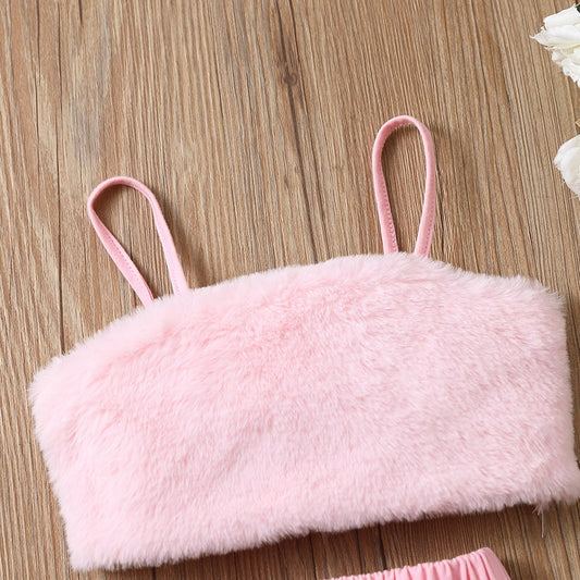 Różowy komplet dla dziewczynki top i spódniczka Różowy komplet dla dziewczynki top i spódniczka