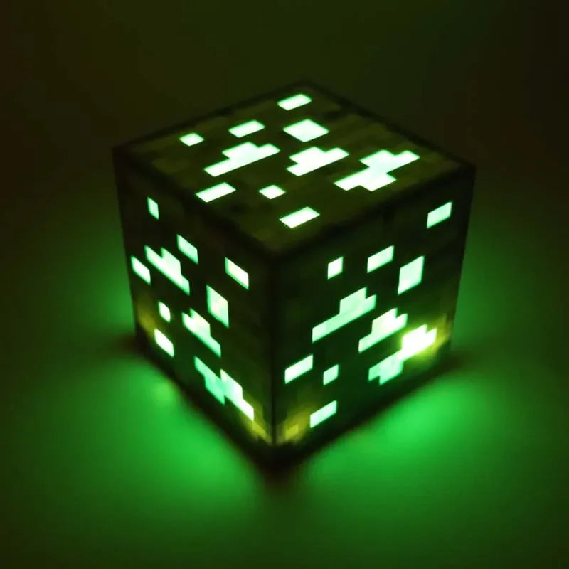 Dekoracyjna lampka nocna Minecraft LED - blok Zielony