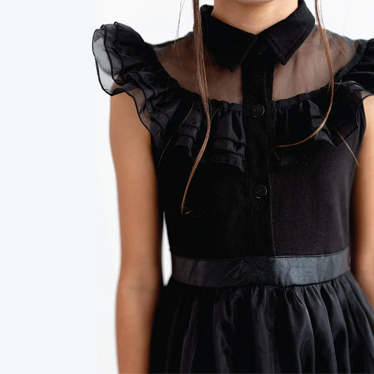 Dziecięcy kostium - Wednesday z peruką Dziecięcy kostium - Wednesday z peruką