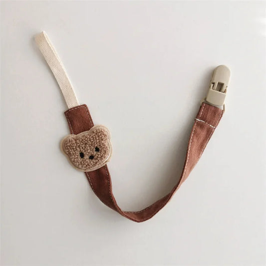 Zawieszka do smoczka prosta z misiem Zawieszka do smoczka prosta z misiem