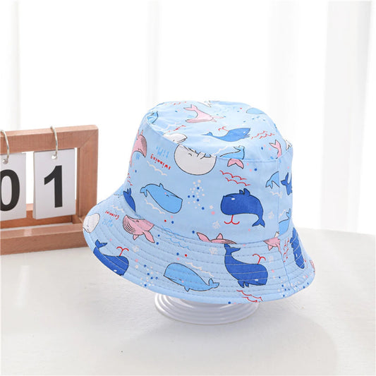 Czapka dla chłopca typu bucket we wzorki Czapka dla chłopca typu bucket we wzorki Niebieski 50-52cm