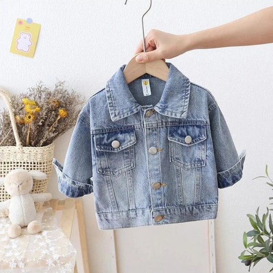 Kurtka dziewczęca jeansowa z kaczką Daisy Kurtka dziewczęca jeansowa z kaczką Daisy