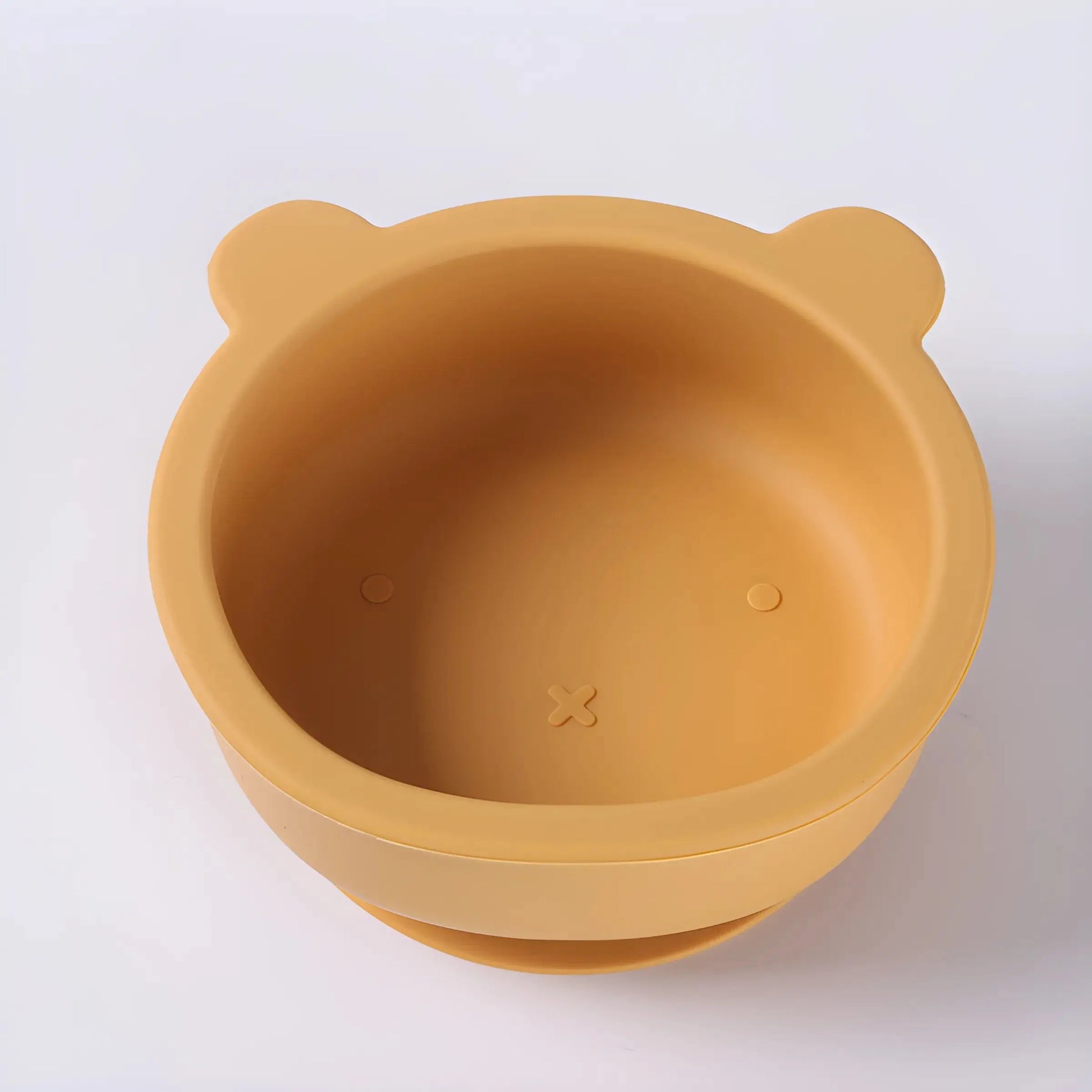 Silikonowa miseczka okrągła z uszkami misia Silikonowa miseczka okrągła z uszkami misia Żółty 14x14cm