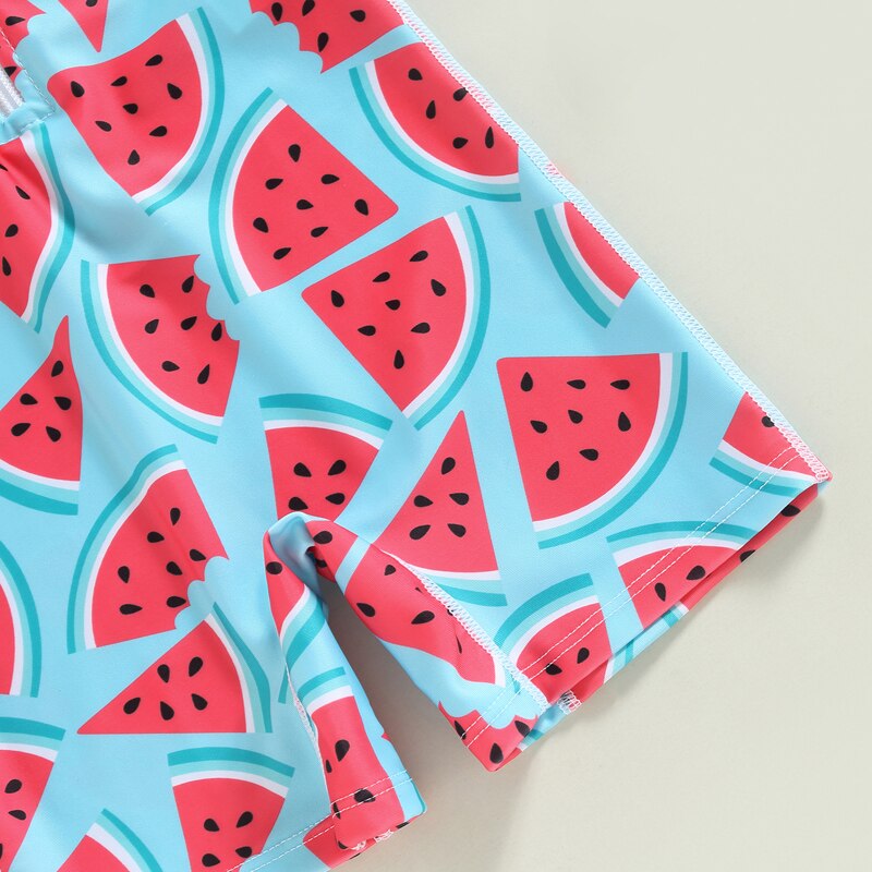 Dziewczęcy jednoczęściowy niemowlęcy strój kąpielowy w arbuzy