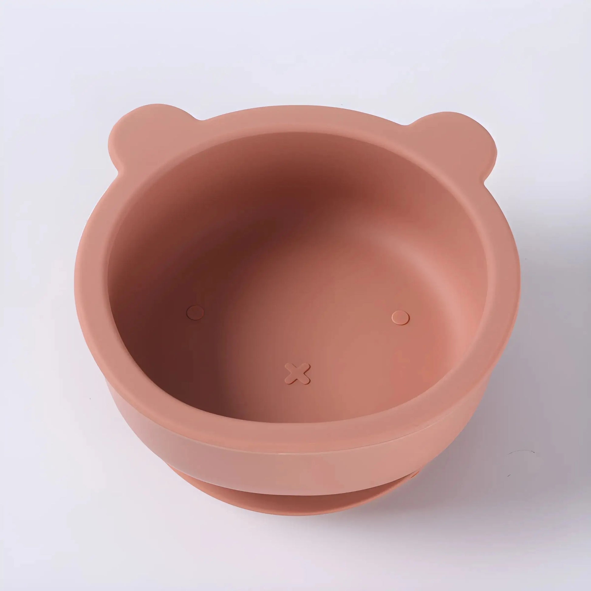 Silikonowa miseczka okrągła z uszkami misia Silikonowa miseczka okrągła z uszkami misia Pomarańczowy 14x14cm