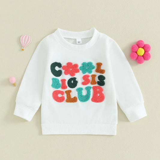 Bluza niemowlęca crewneck z kolorowym napisem Bluza niemowlęca crewneck z kolorowym napisem Biały