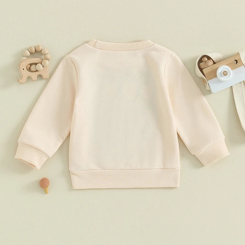Bluza niemowlęca typu crewneck z kolorowym napisem - Miziu.pl