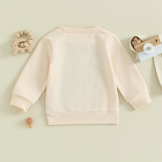 Bluza niemowlęca typu crewneck z kolorowym napisem Bluza niemowlęca typu crewneck z kolorowym napisem