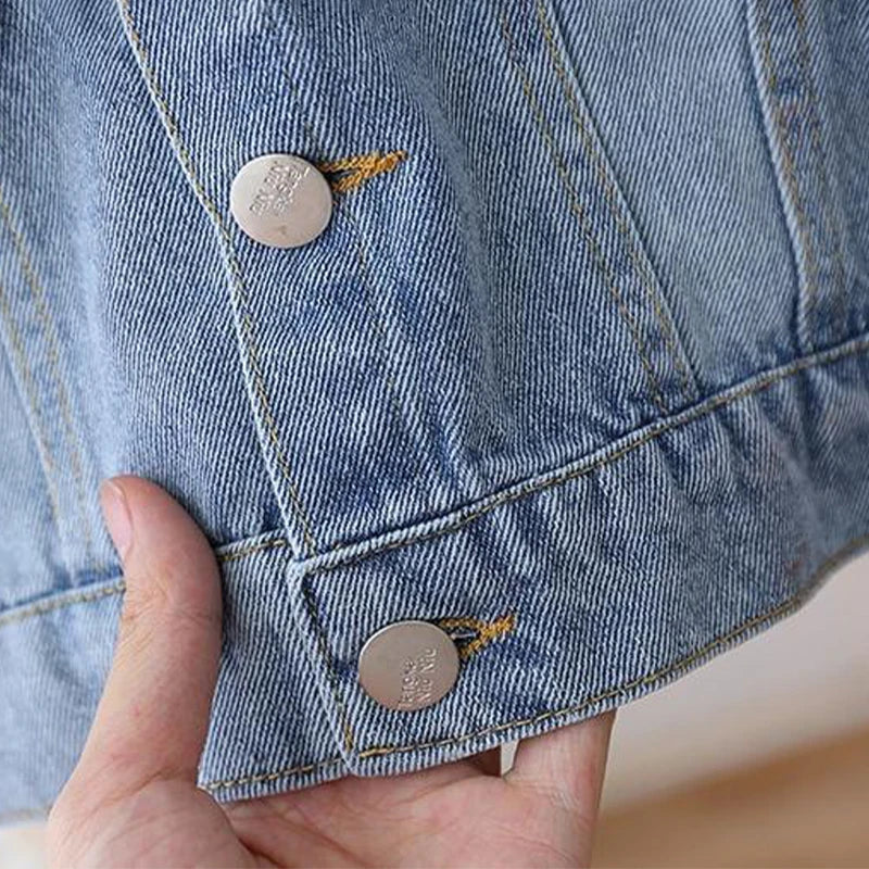 Kurtka dziewczęca jeansowa z kaczką Daisy - Miziu.pl