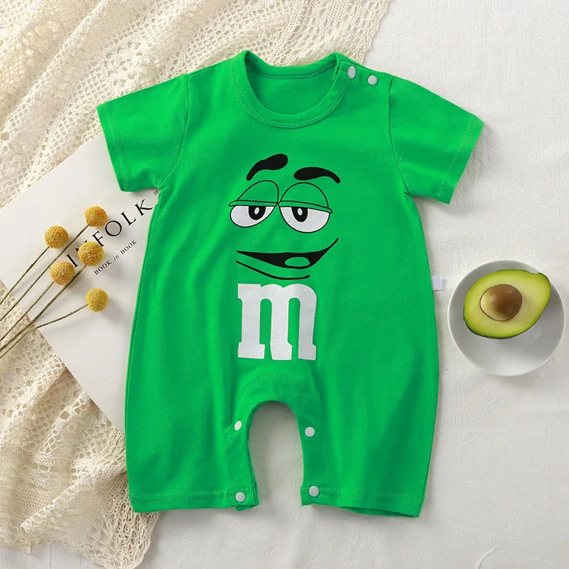 Rampers niemowlęcy z motywem M&M'S Zielony