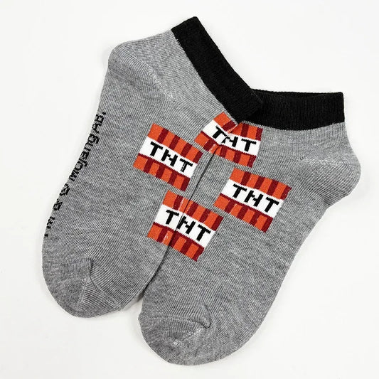 Chłopięce skarpetki stopki Minecraft Creeper TNT Chłopięce skarpetki stopki Minecraft Creeper TNT