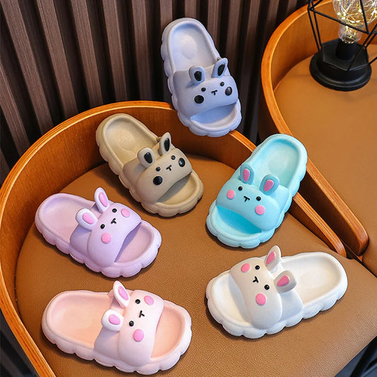 Buty dziewczęce klapki z króliczkiem Buty dziewczęce klapki z króliczkiem