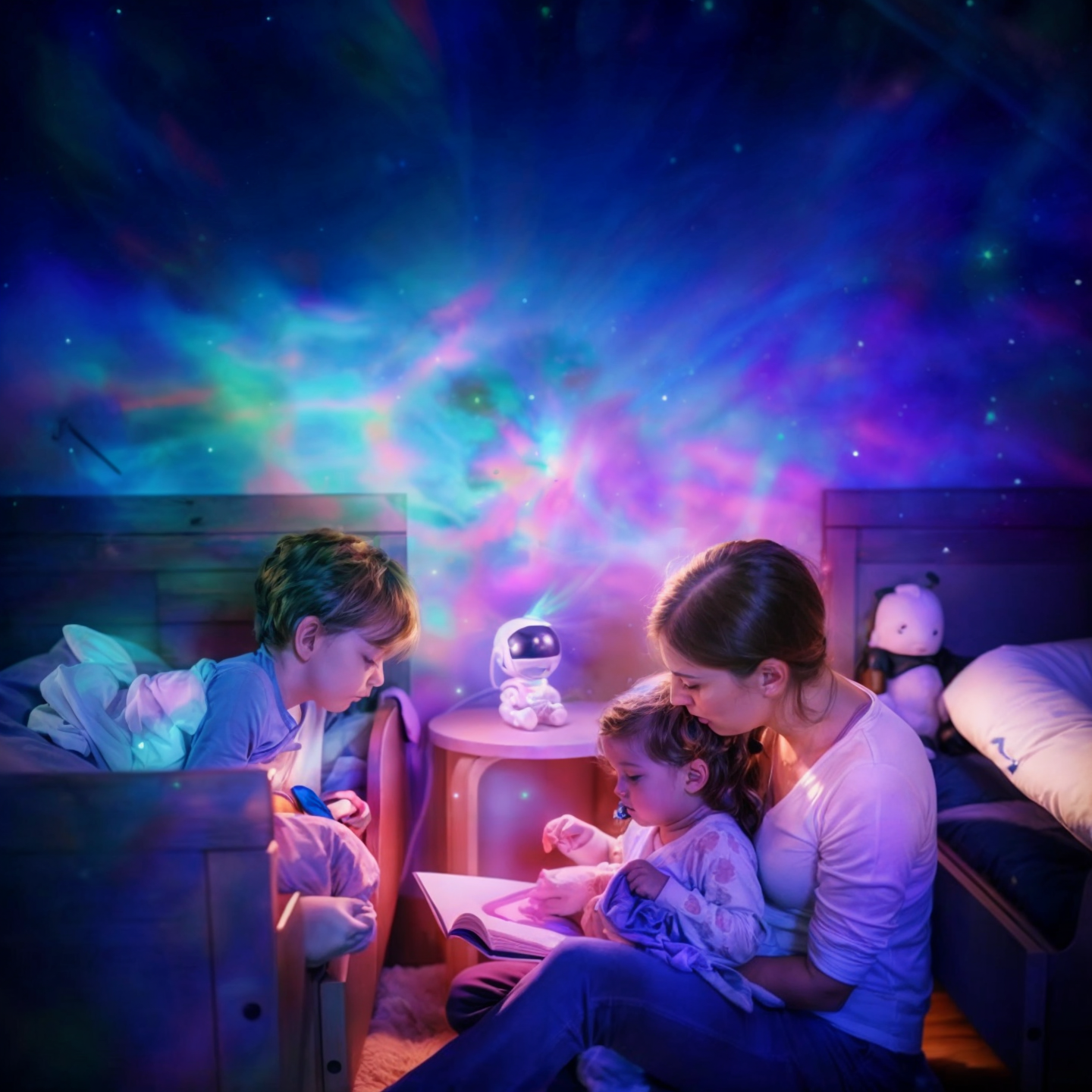 Lampka projektor w kształcie astronauty - Miziu.pl
