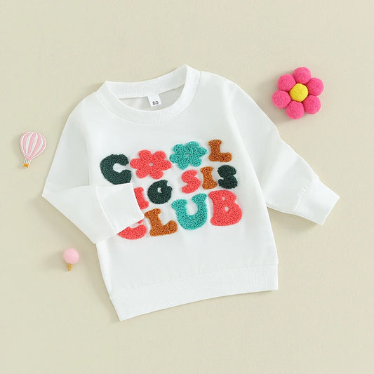 Bluza niemowlęca crewneck z kolorowym napisem Bluza niemowlęca crewneck z kolorowym napisem