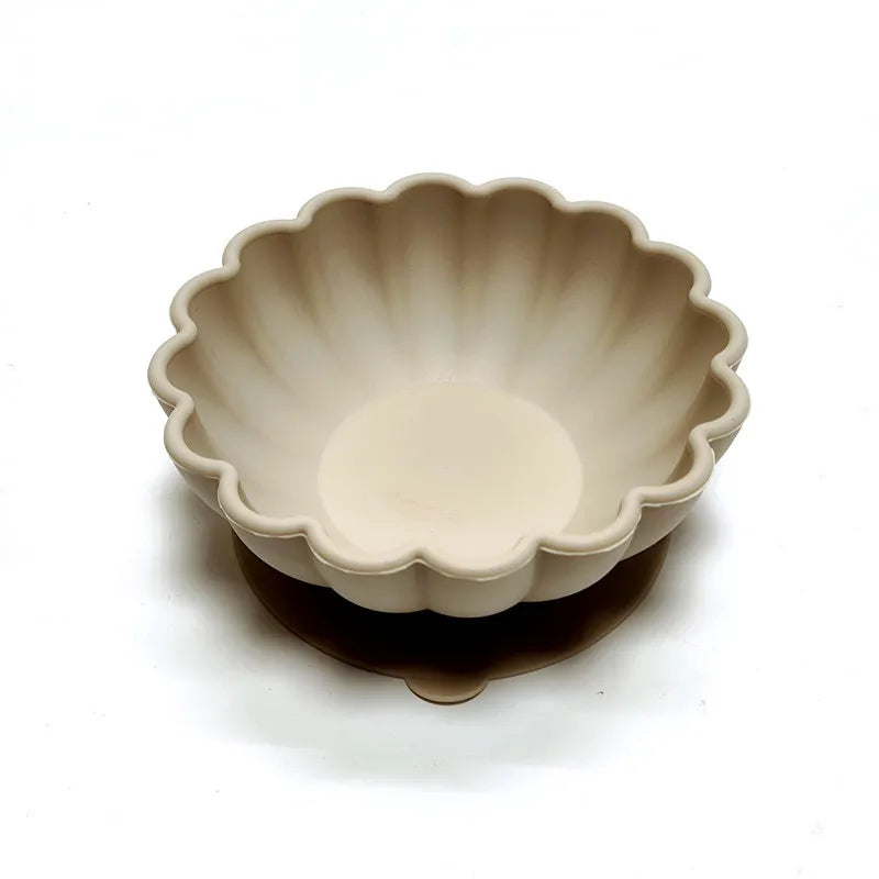 Silikonowa miseczka w kształcie kwiatka Silikonowa miseczka w kształcie kwiatka Beżowy 11.5x4.5cm