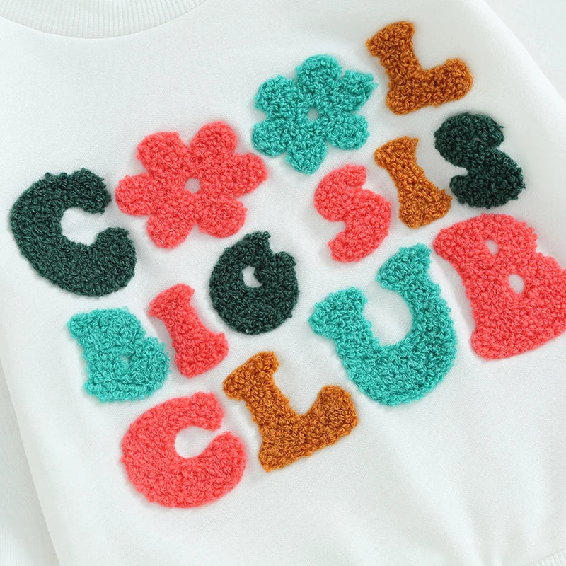 Bluza niemowlęca crewneck z kolorowym napisem - Miziu.pl