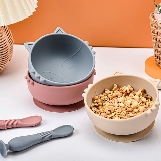 Silikonowa miseczka z przyssawkami w kształcie liska Silikonowa miseczka z przyssawkami w kształcie liska