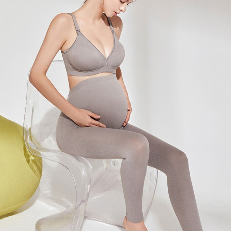 Legginsy ciążowe w jednolitych kolorach - Miziu.pl