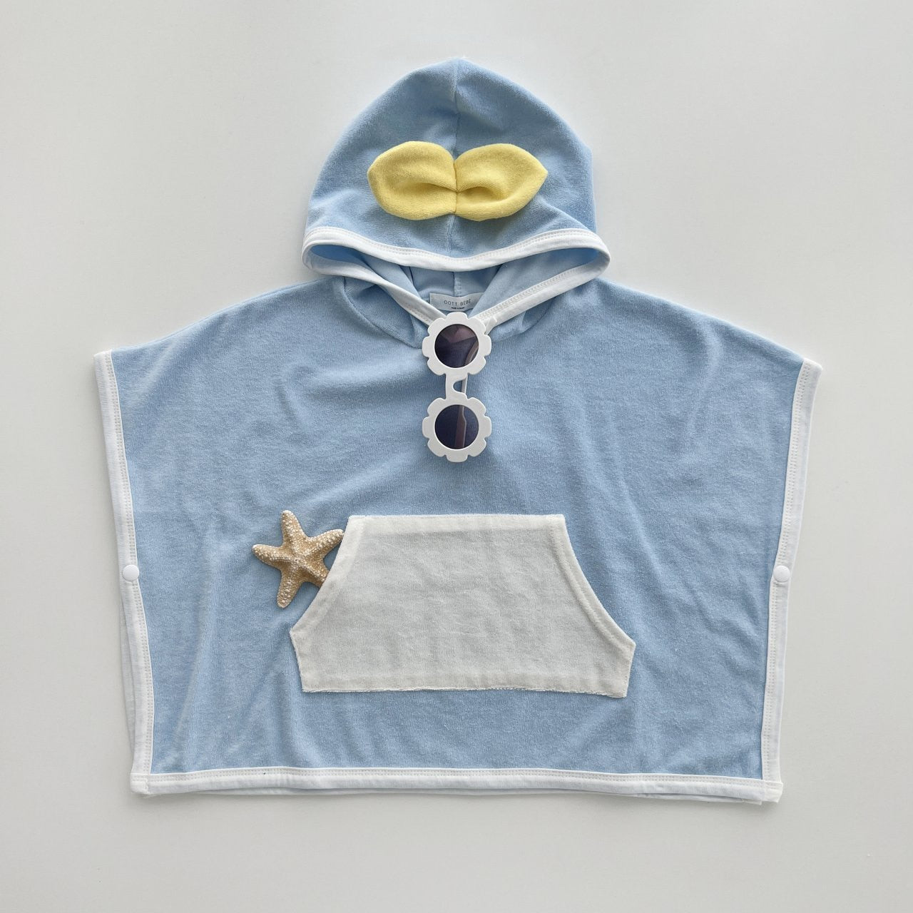 Szlafrok dziecięcy ręcznikowy z kapturem Niebieski