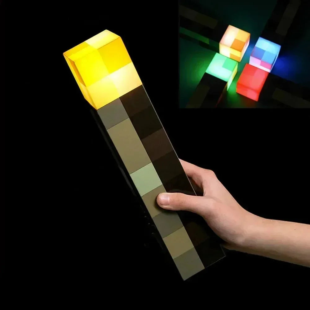 Dekoracyjna lampka nocna Minecraft LED - pochodnia