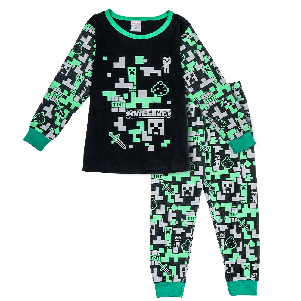 Chłopięca Piżama Minecraft Creeper Czarny