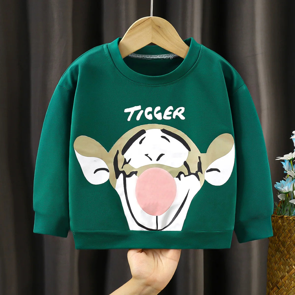 Bluza niemowlęca z postaciami z bajki Kubuś Puchatek Zielony