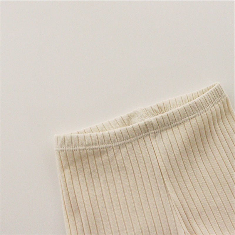 Piżama dziewczęca krótki komplet prążkowany