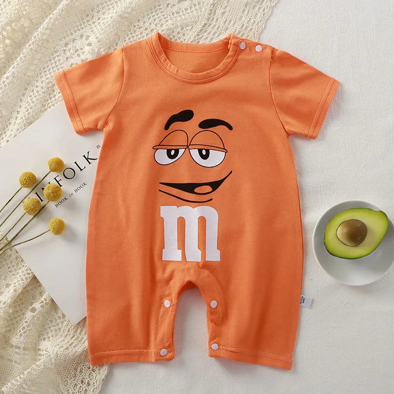 Rampers niemowlęcy z motywem M&M'S Pomarańczowy