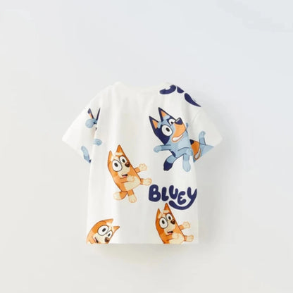Koszulka chłopięca z krótkim rękawem i motywem z bajki Bluey - Miziu.pl