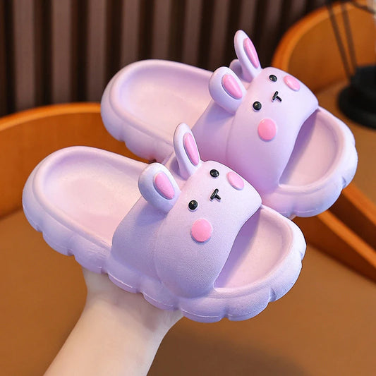 Buty dziewczęce klapki z króliczkiem Buty dziewczęce klapki z króliczkiem