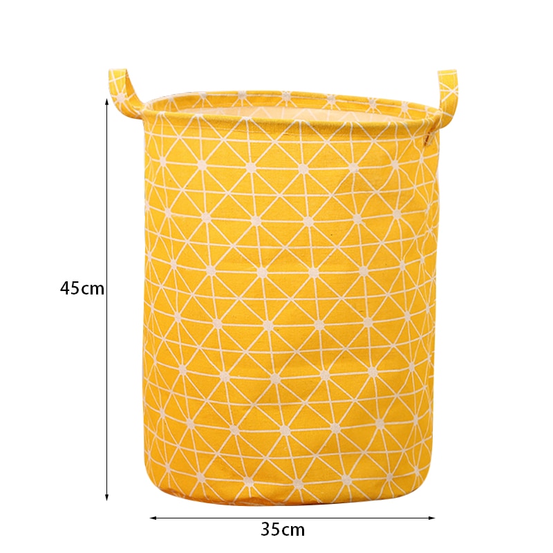 Składany kosz do przechowywania we wzory Składany kosz do przechowywania we wzory Żółty