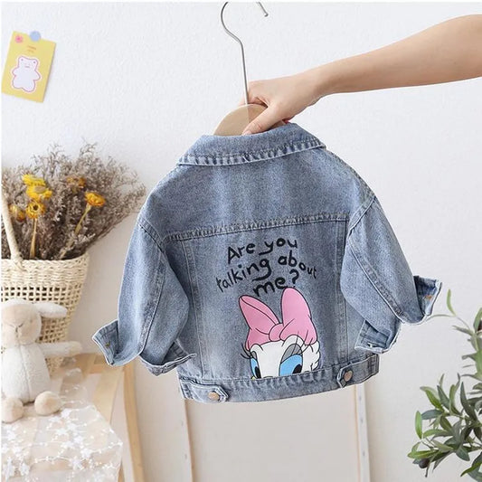 Kurtka dziewczęca jeansowa z kaczką Daisy Kurtka dziewczęca jeansowa z kaczką Daisy Niebieski