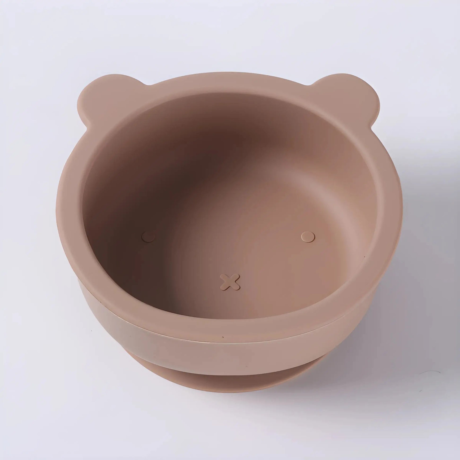 Silikonowa miseczka okrągła z uszkami misia Silikonowa miseczka okrągła z uszkami misia Brązowy 14x14cm