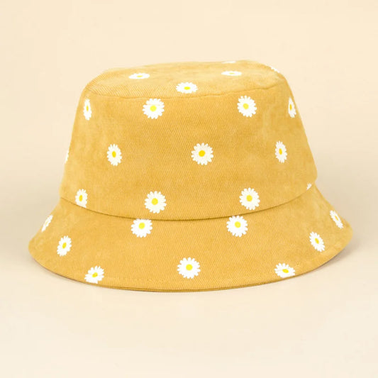 Czapka dla dziewczynki typu bucket w kwiatki Czapka dla dziewczynki typu bucket w kwiatki