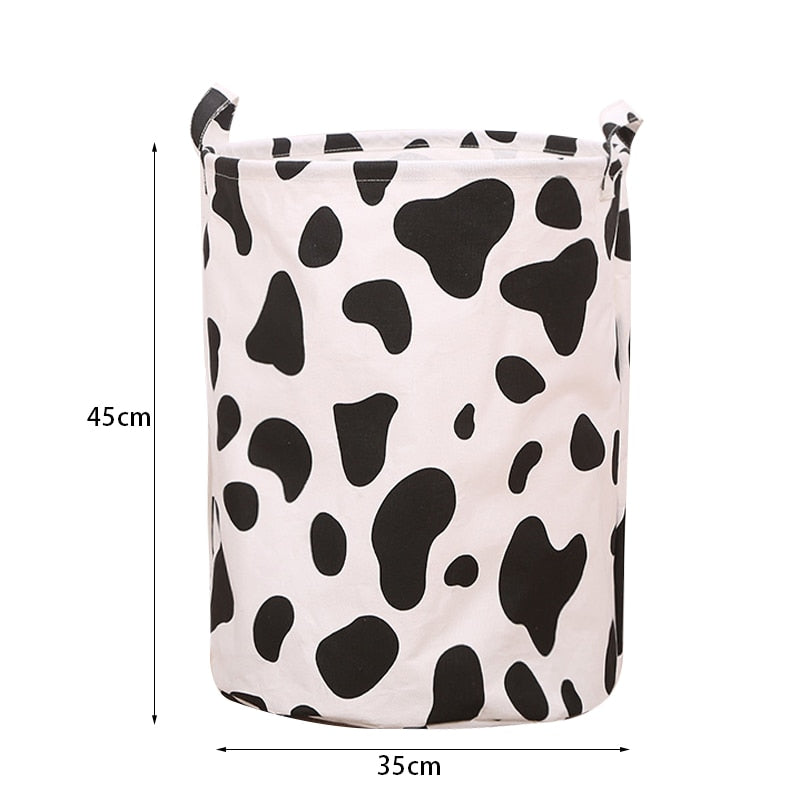 Składany kosz do przechowywania we wzory Biały