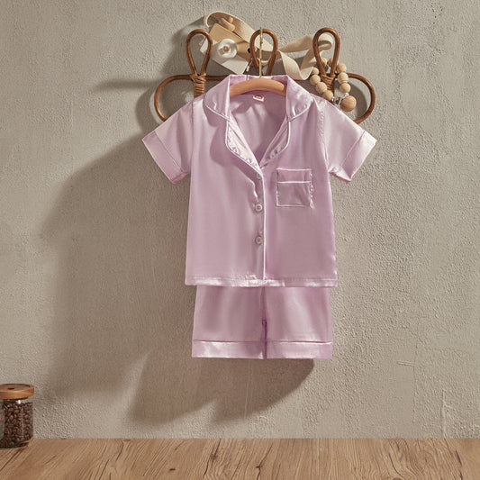 Piżamka dla dziewczynki komplet krótki Piżamka dla dziewczynki komplet krótki Różowy